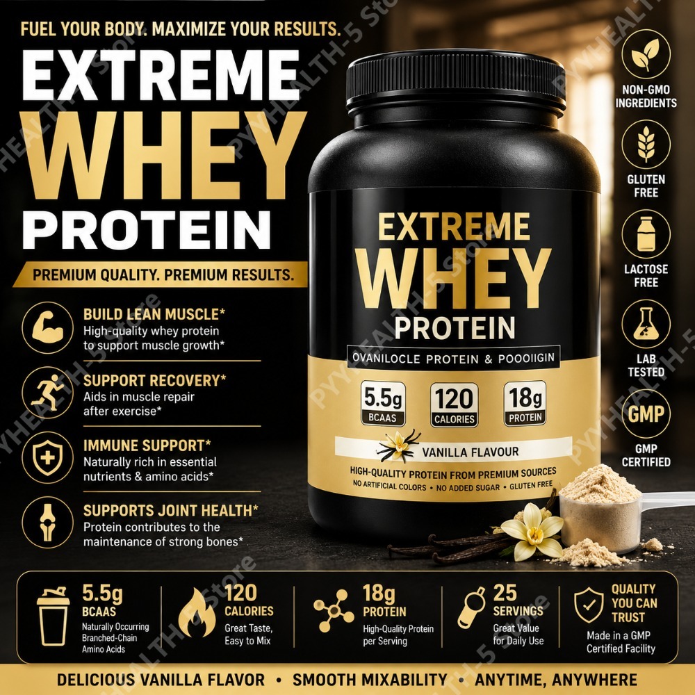 Fitness Nutrition Whey Protein - Vanilla Whey Protein Powder 2.2lb 18g