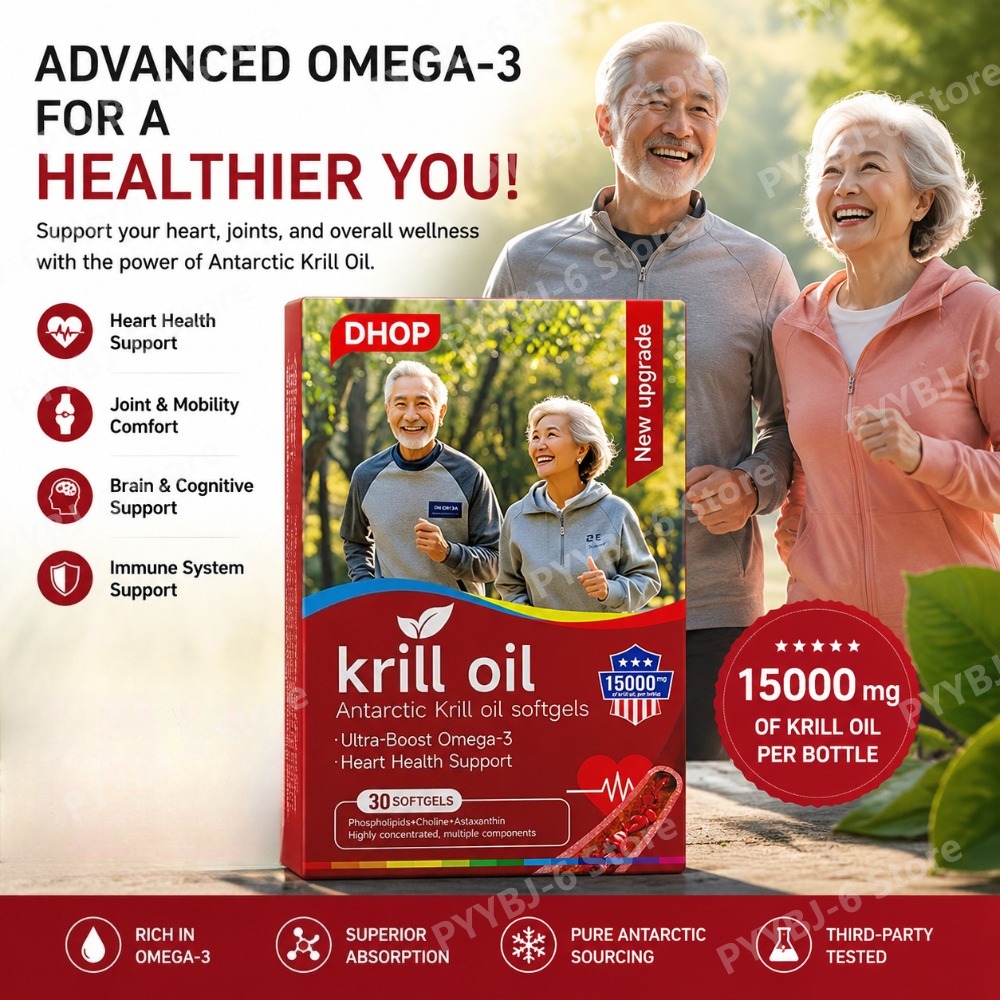 Krill Oil Supplement - Antarctic Krill Oil 15000mg 30Softgels 1000mg