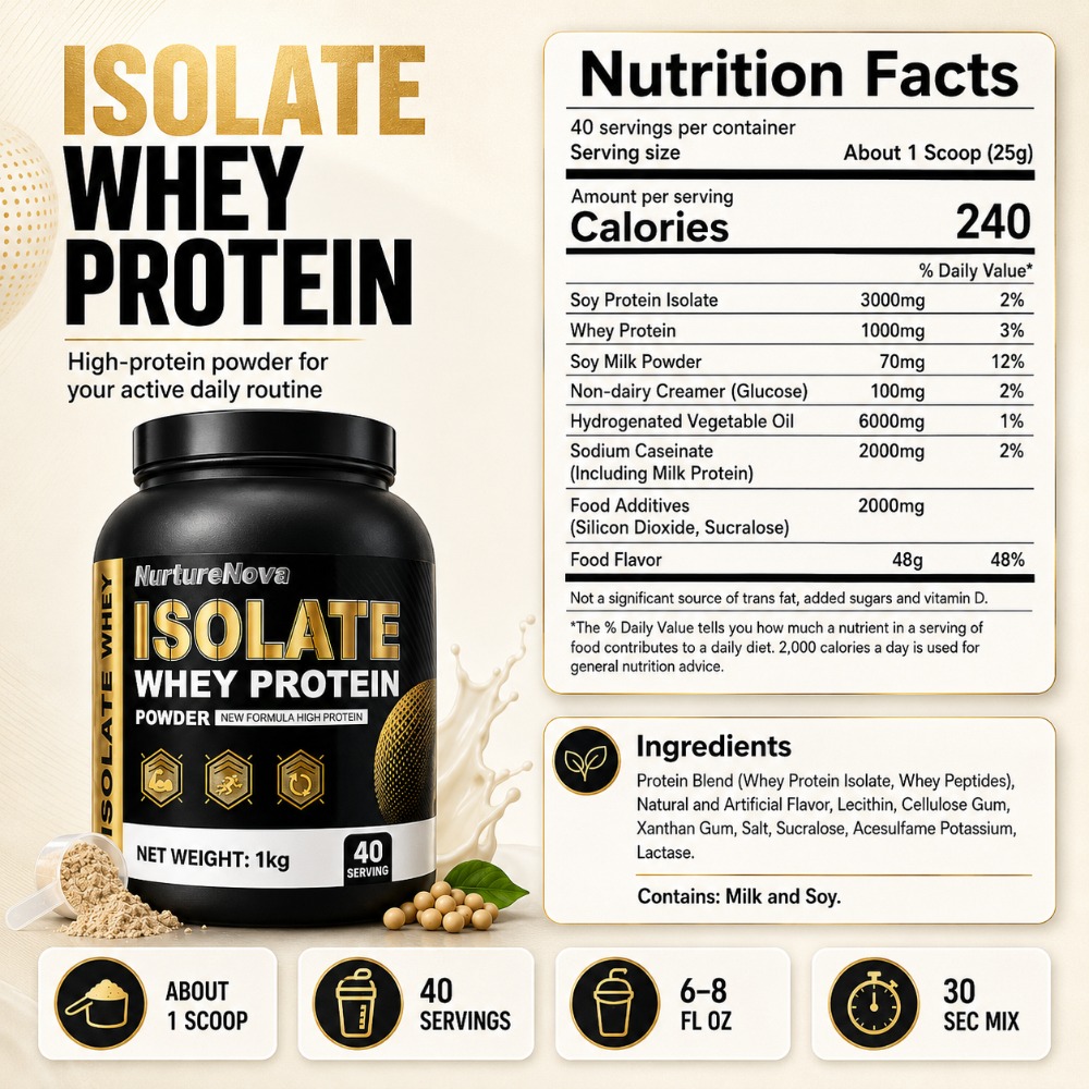 NurtureNova Isolate Whey Prote - огляд і ціна Fitness Nutrition Whey Protein