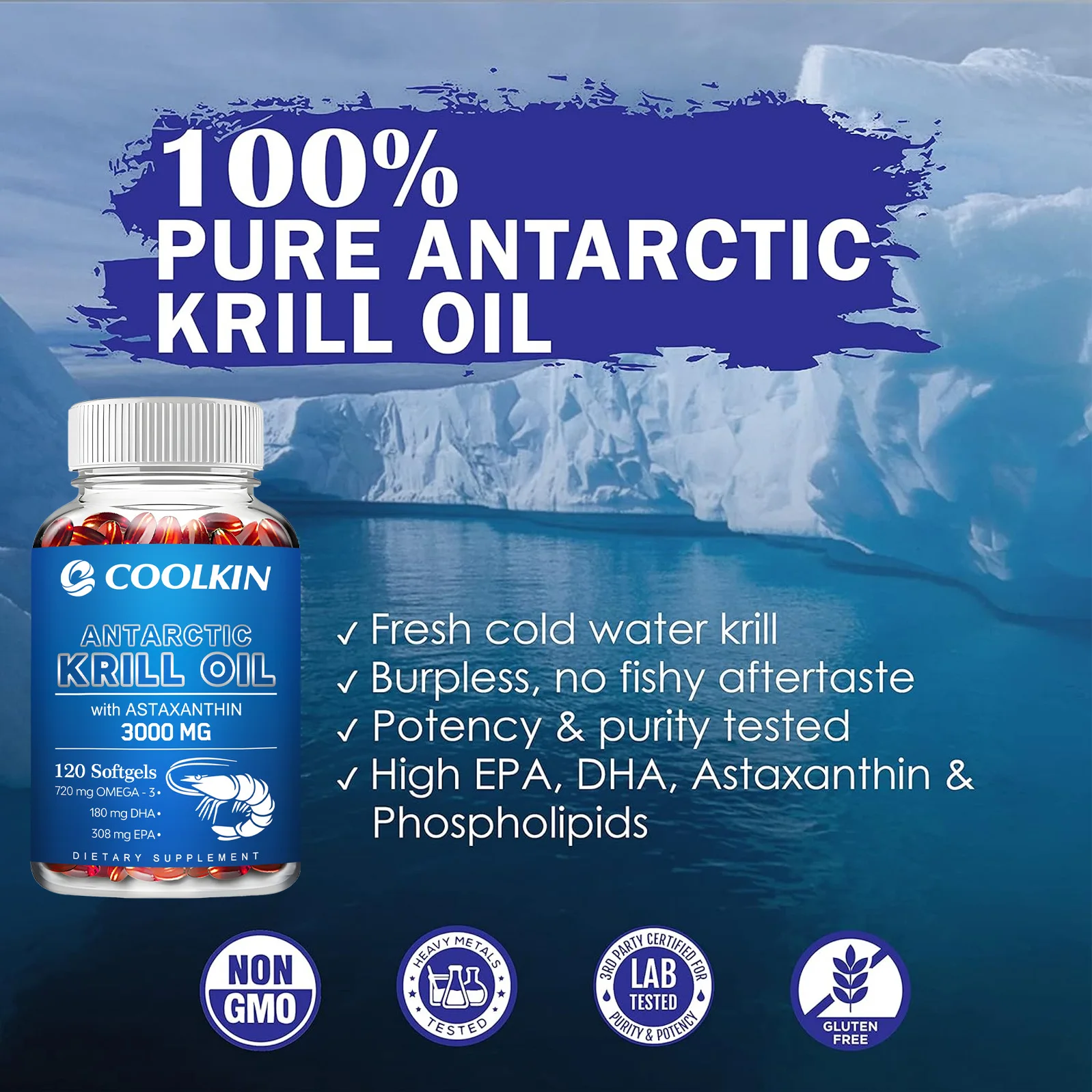 Antarctic Krill Oil Supplement - огляд і ціна Krill Oil Supplement