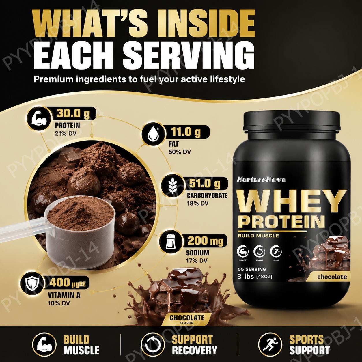 NurtureNova Chocolate Whey Pro - огляд і ціна Fitness Nutrition Whey Protein